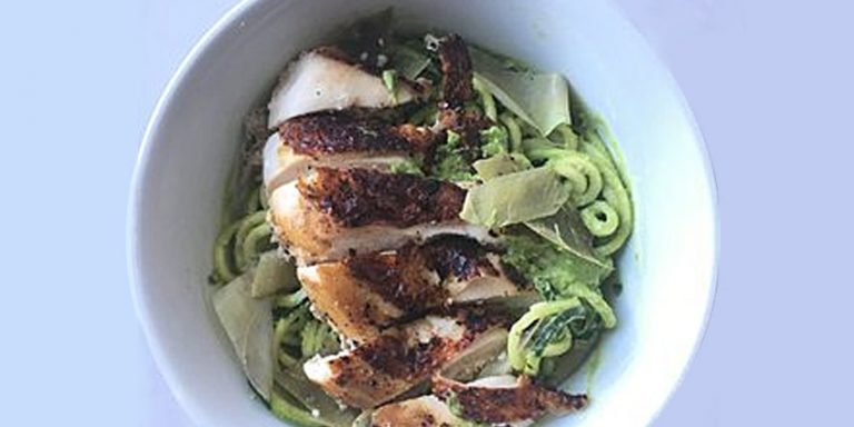 AIP Chicken and Artichoke Pesto Pasta