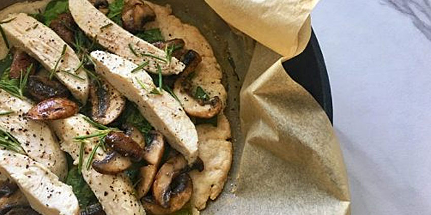 AIP Chicken and Mushroom Flatbread