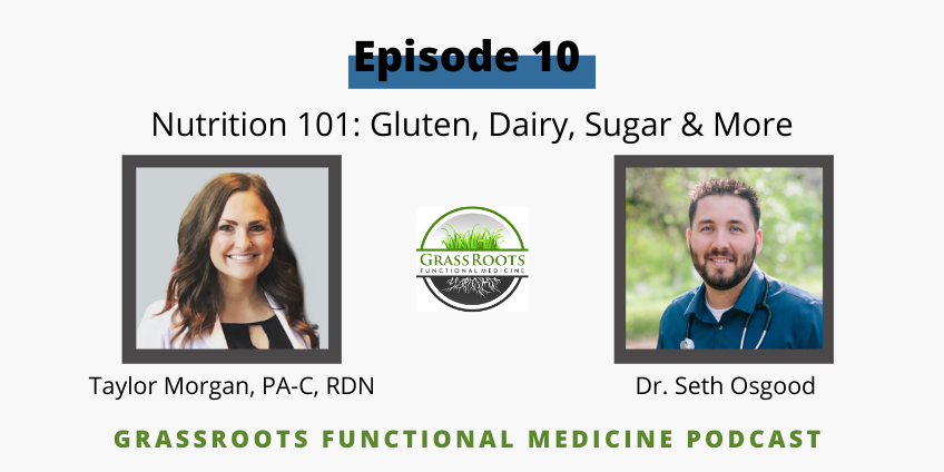 Ep 10: Nutrition 101: Gluten, Dairy, Sugar & More with Taylor Morgan, PA-C, RDN